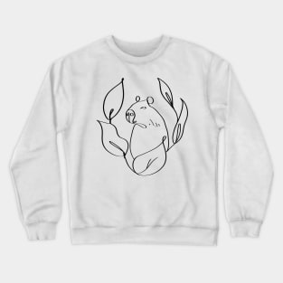 Leafy Capybara: A Nature Inspired Design Collection n°3 Crewneck Sweatshirt